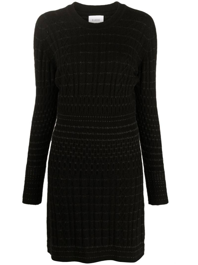 Barrie smocked cashmere minidress - Black von Barrie