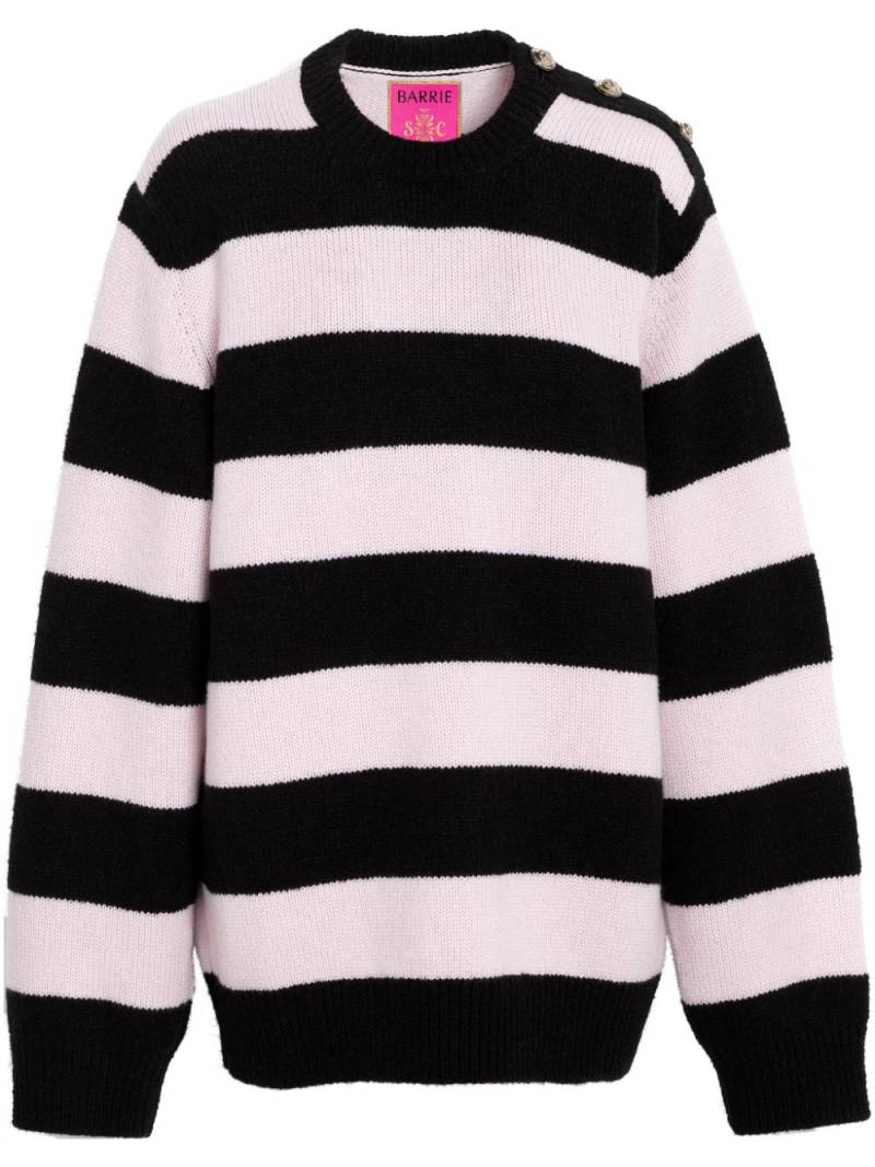 Barrie striped intarsia-knit jumper - Pink von Barrie