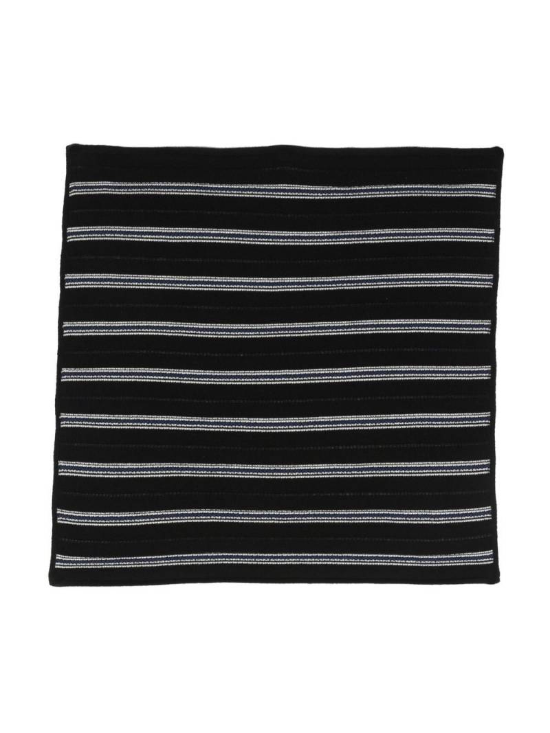 Barrie striped knitted scarf - Black von Barrie