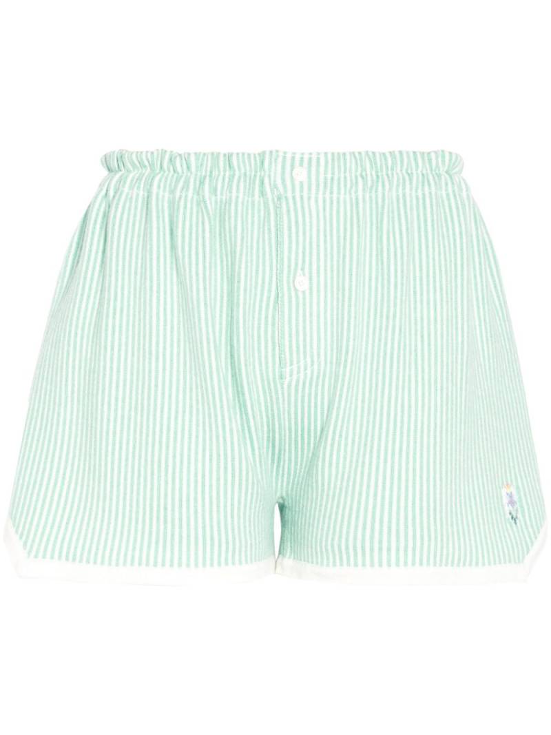 Barrie striped shorts - Green von Barrie