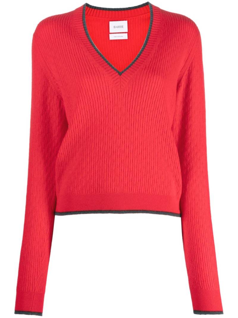 Barrie v-neck cashmere jumper - Red von Barrie