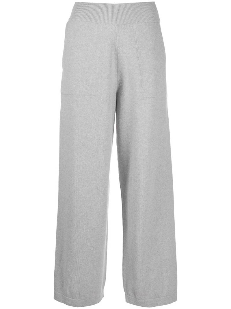 Barrie wide cashmere trousers - Grey von Barrie