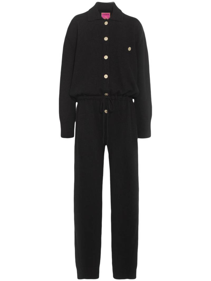 Barrie x Sofia Coppola long-sleeve cashmere jumpsuit - Black von Barrie