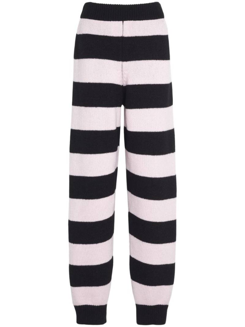 Barrie x Sofia Coppola striped bouclé track pants - Black von Barrie