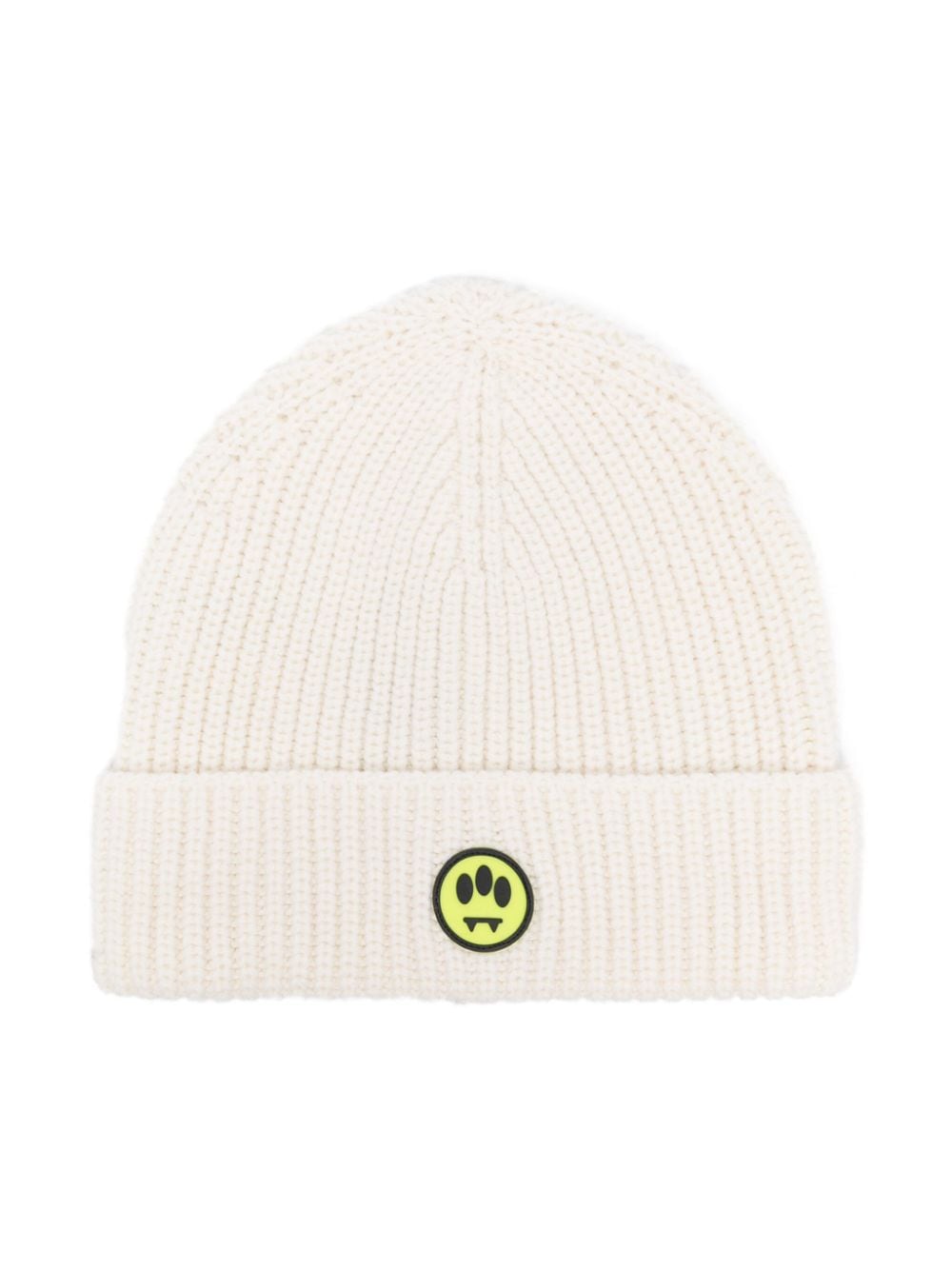 Barrow kids Smiley-patch ribbed beanie - Neutrals von Barrow kids