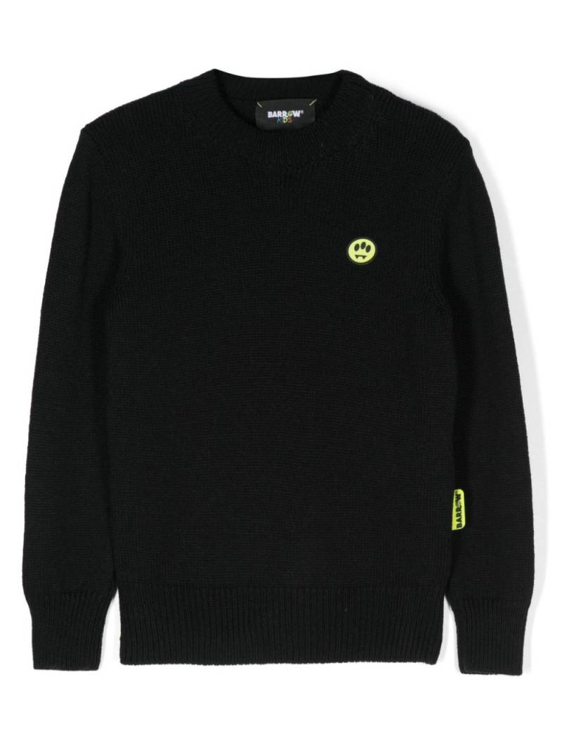 Barrow kids appliqué-logo sweater - Black von Barrow kids