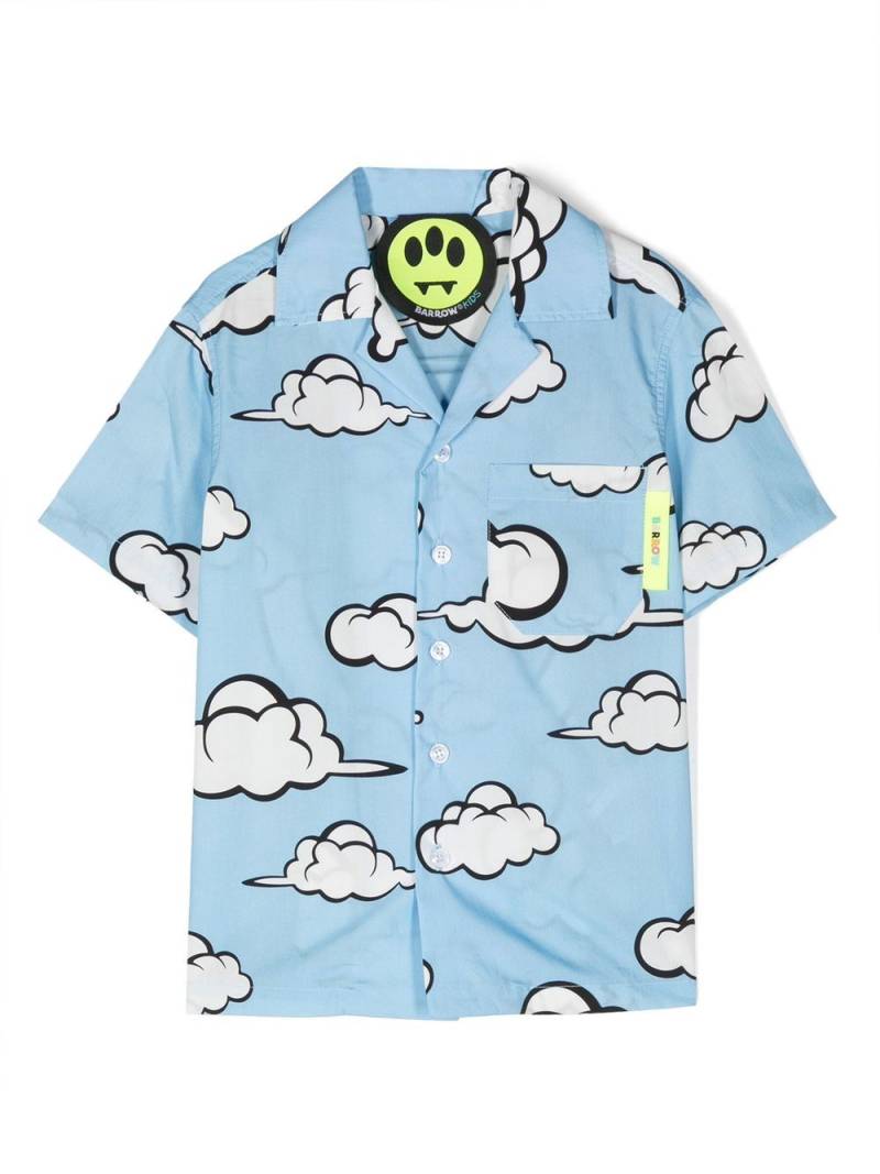 Barrow kids cloud print T-shirt - Blue von Barrow kids