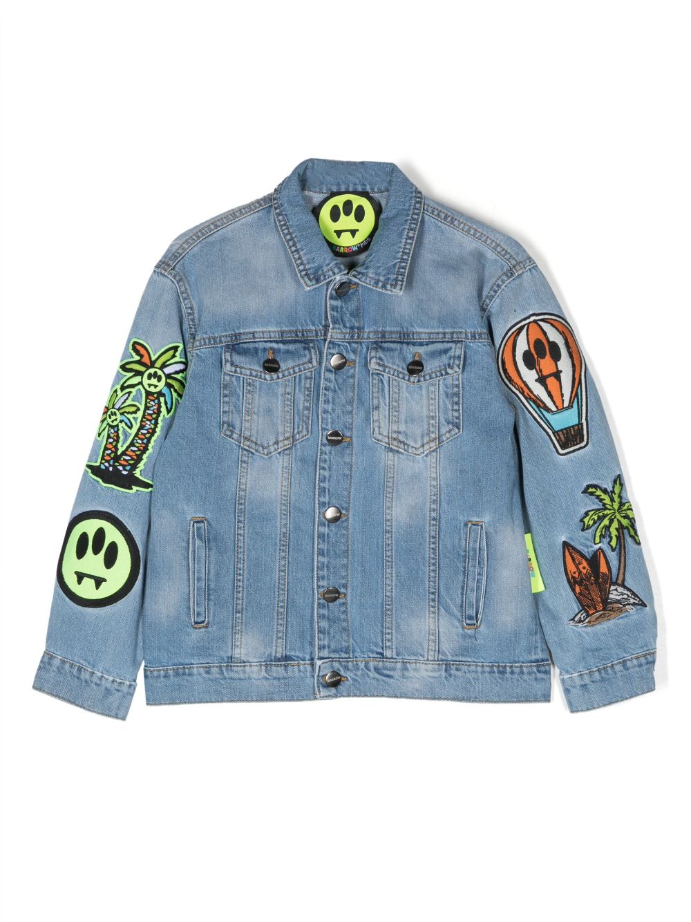 Barrow kids embroidered patch denim jacket - Blue von Barrow kids