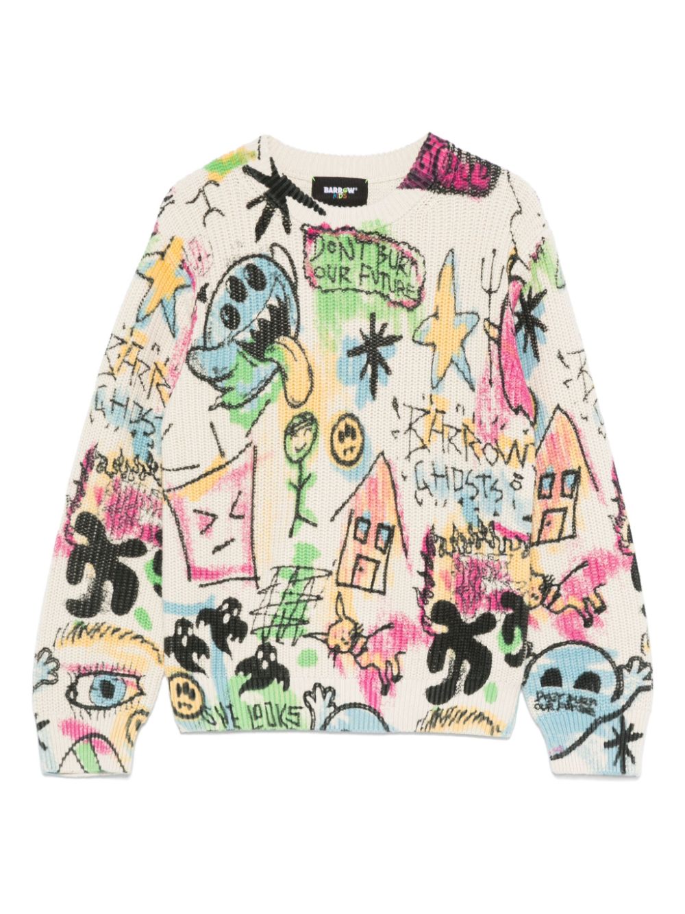 Barrow kids graffiti-print sweater - Neutrals von Barrow kids