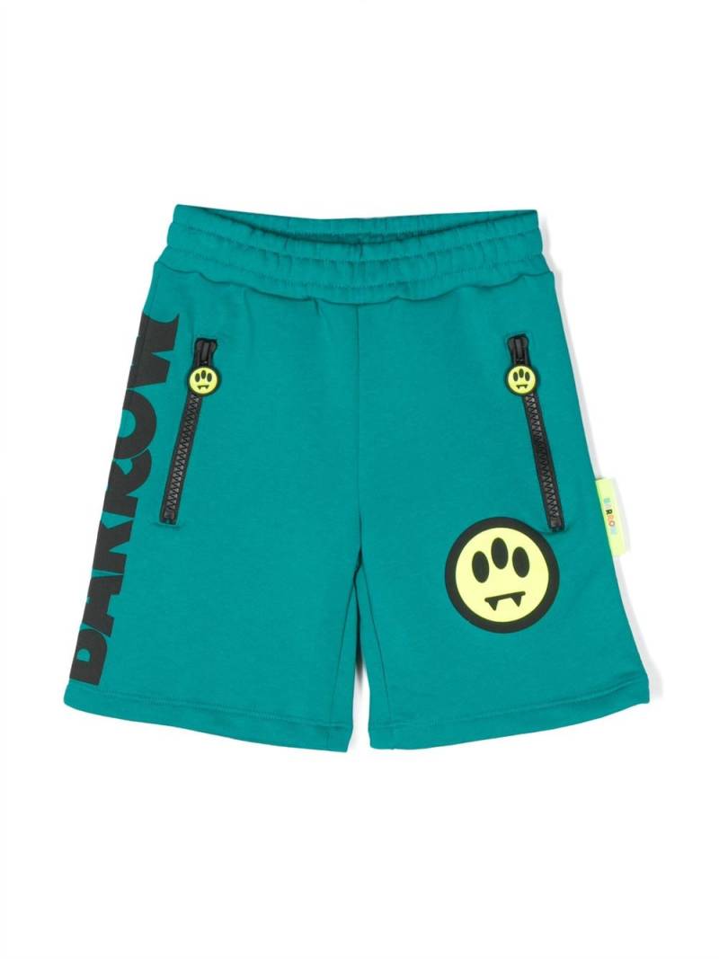 Barrow kids graphic-print cotton track shorts - Green von Barrow kids