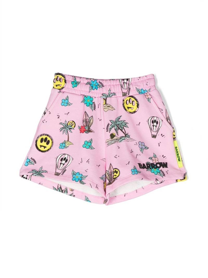 Barrow kids graphic-print track shorts - Pink von Barrow kids