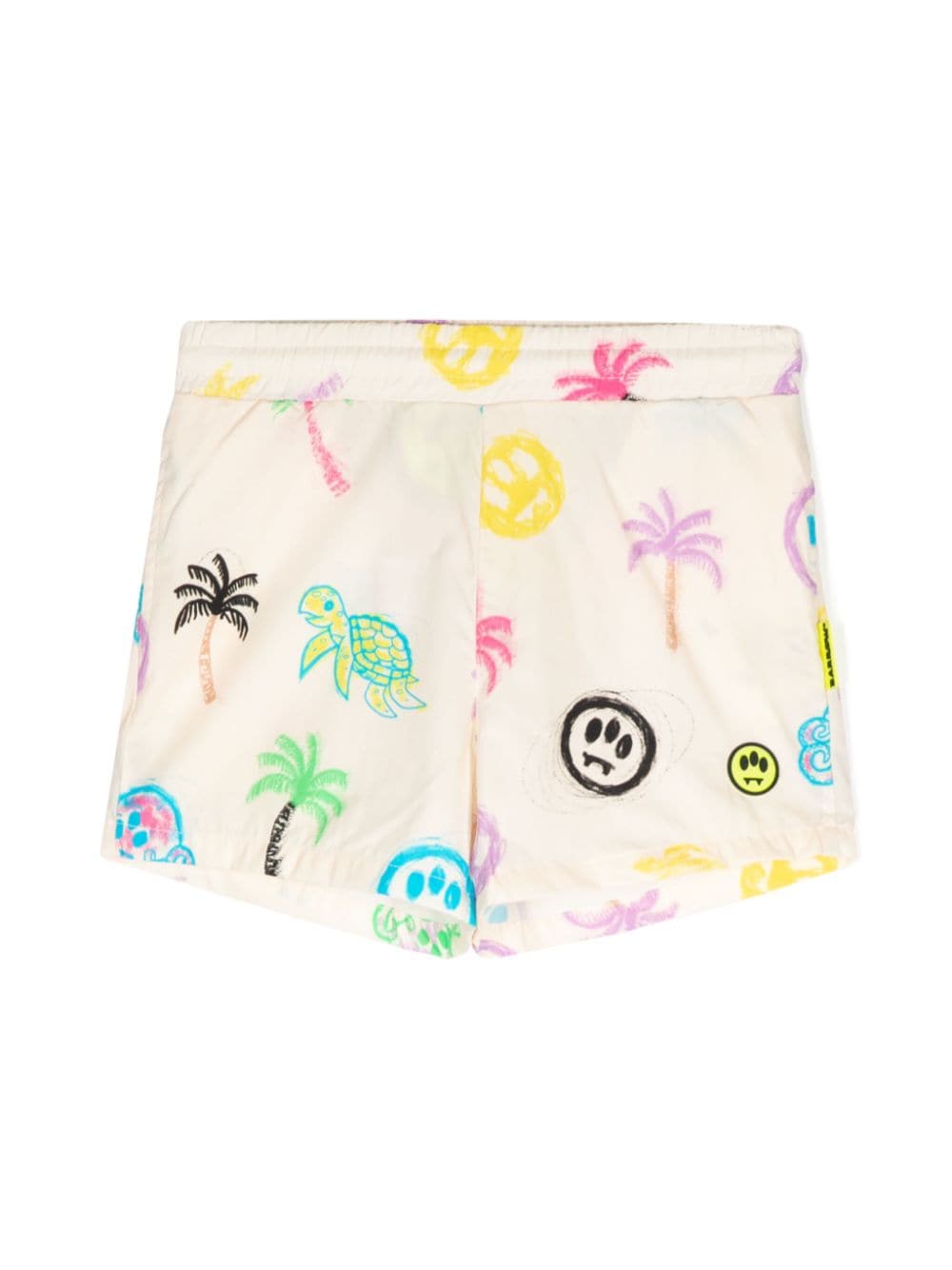 Barrow kids illustration-print cotton shorts - Neutrals von Barrow kids