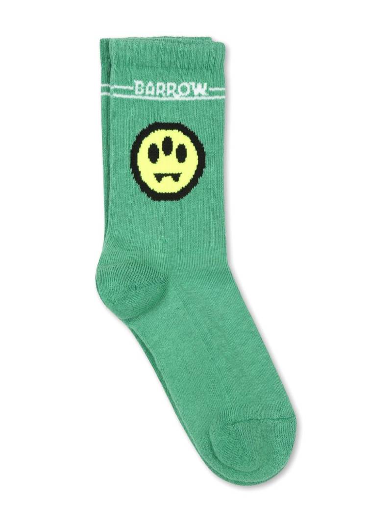 Barrow kids intarsia-knit logo socks - Green von Barrow kids