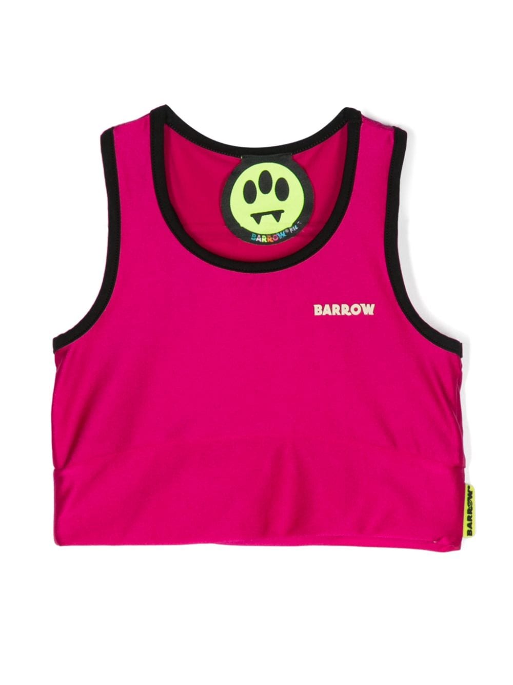 Barrow kids logo-appliqué racerback crop top - Pink von Barrow kids