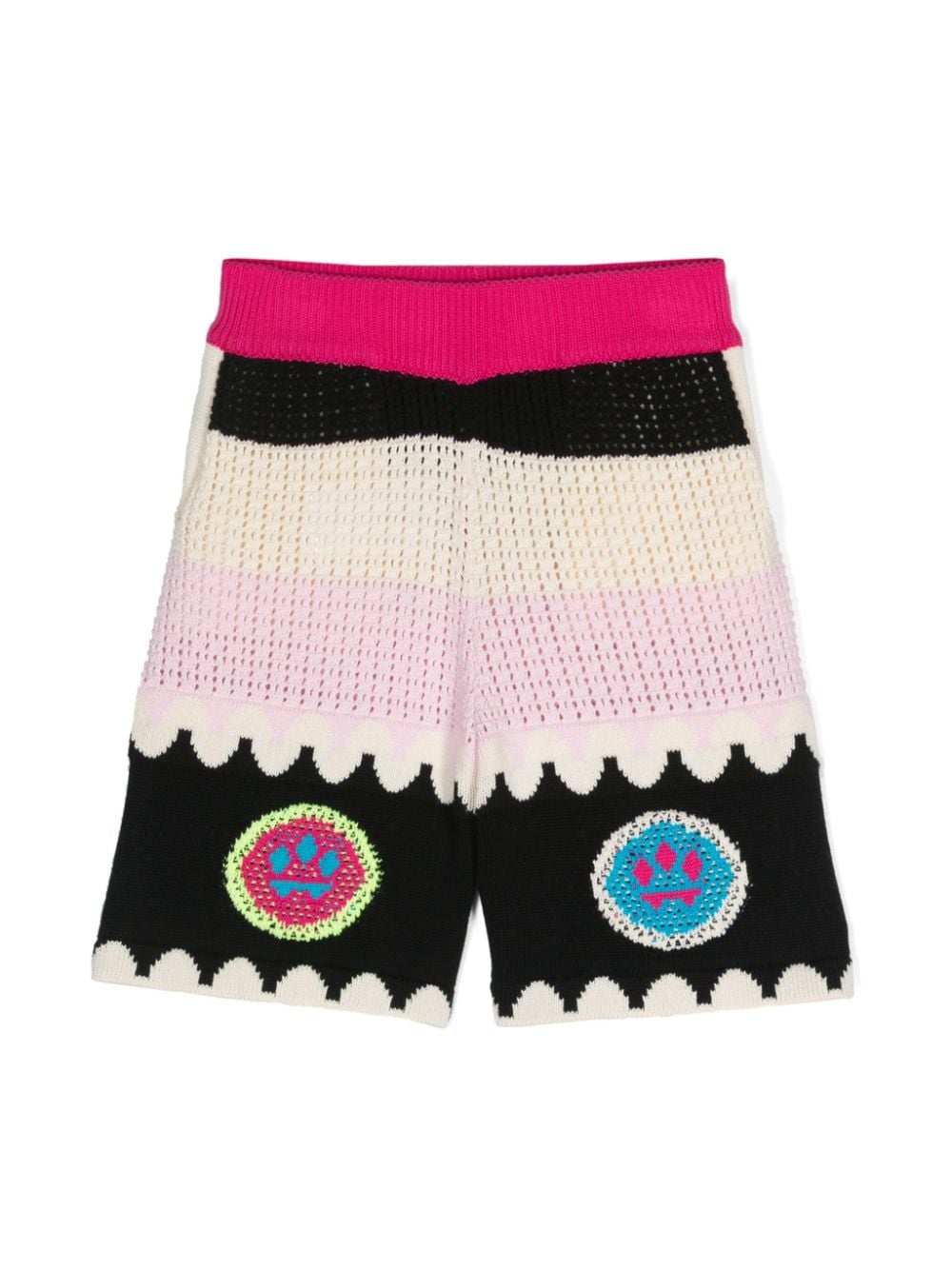 Barrow kids logo-jacquard knitted shorts - Black von Barrow kids