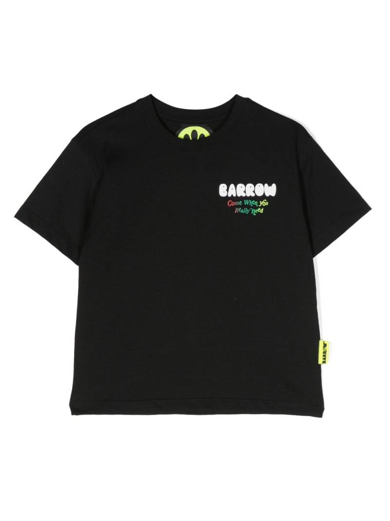 Barrow kids logo-print cotton T-shirt - Black von Barrow kids