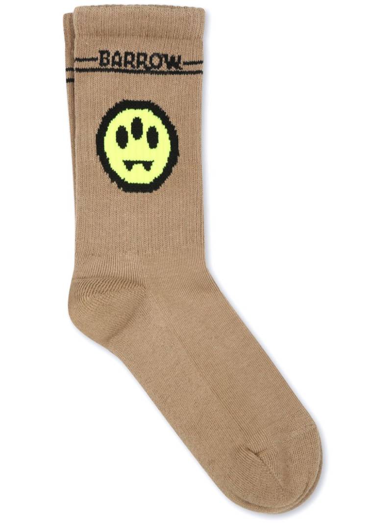 Barrow kids logo-print cotton-blend socks - Brown von Barrow kids