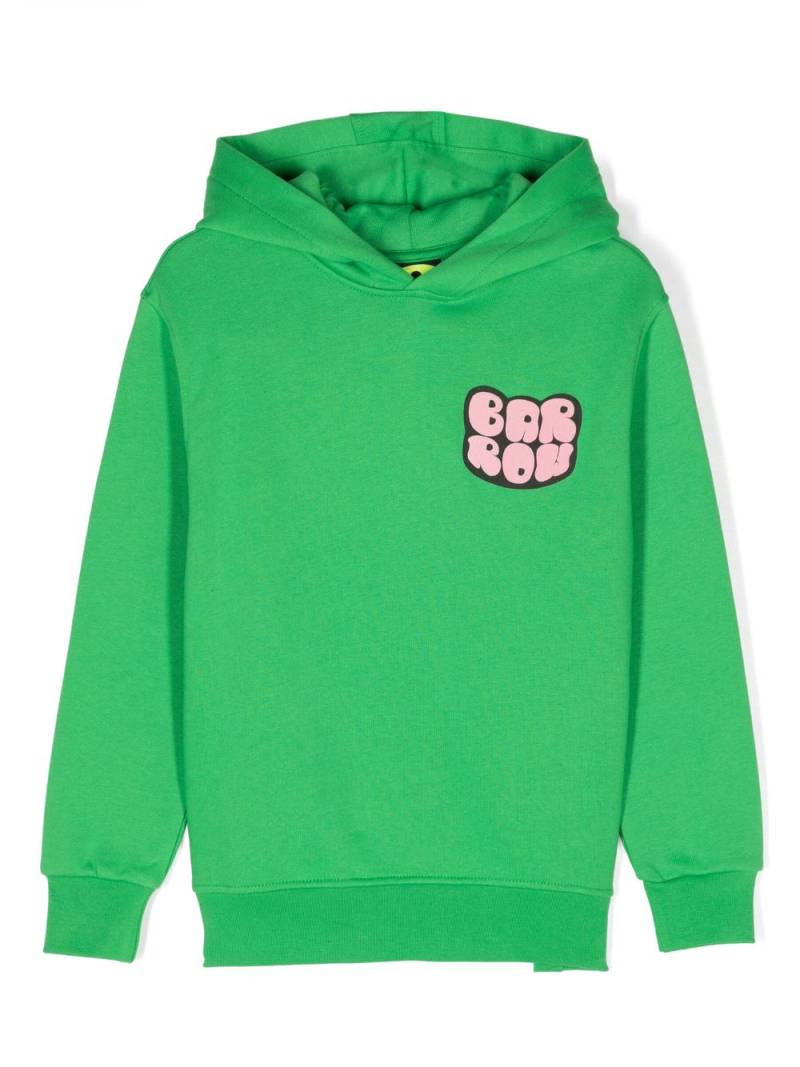 Barrow kids logo-print cotton hoodie - Green von Barrow kids