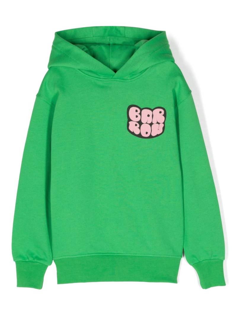 Barrow kids logo-print cotton hoodie - Green von Barrow kids