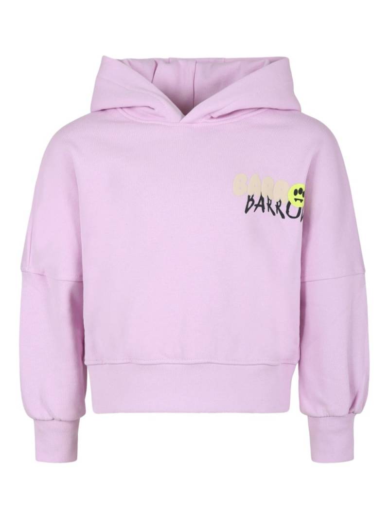 Barrow kids logo-print cotton hoodie - Pink von Barrow kids