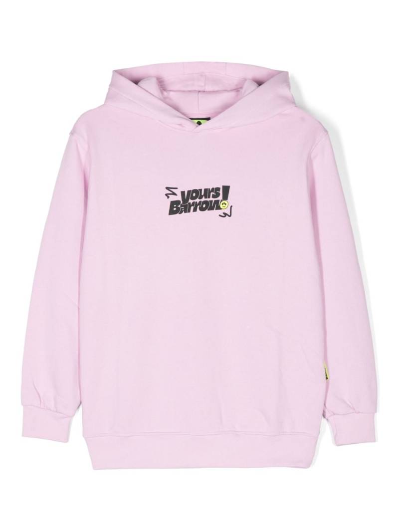 Barrow kids logo-print cotton hoodie - Pink von Barrow kids