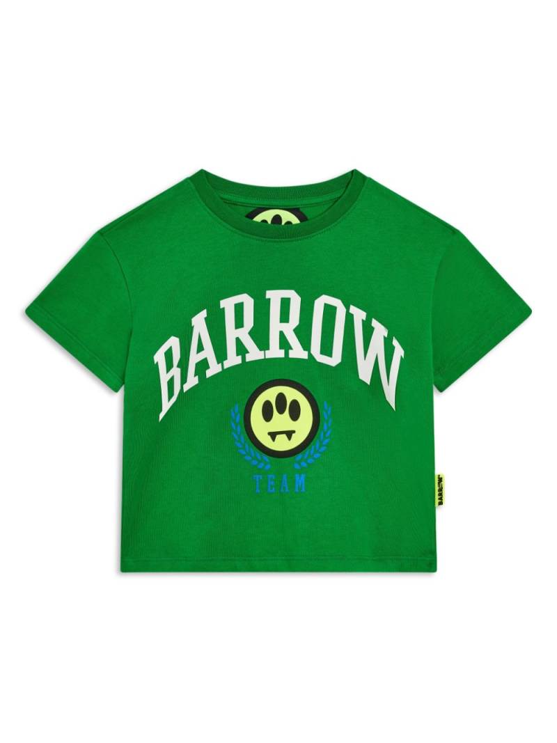 Barrow kids logo-print cotton-jersey t-shirt - Green von Barrow kids