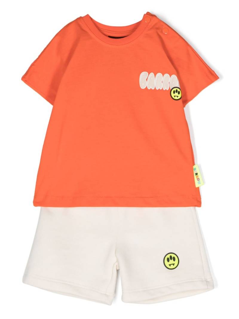 Barrow kids logo-print cotton short set - Neutrals von Barrow kids