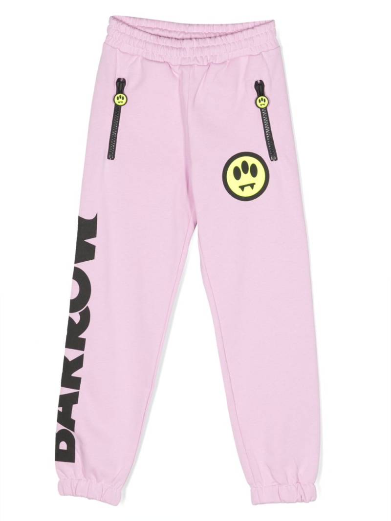 Barrow kids logo-print cotton track pants - Pink von Barrow kids