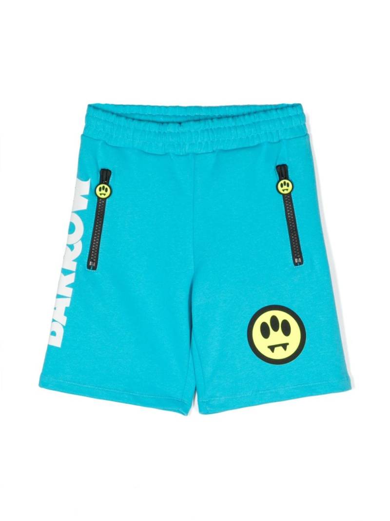 Barrow kids logo-print cotton track shorts - Blue von Barrow kids