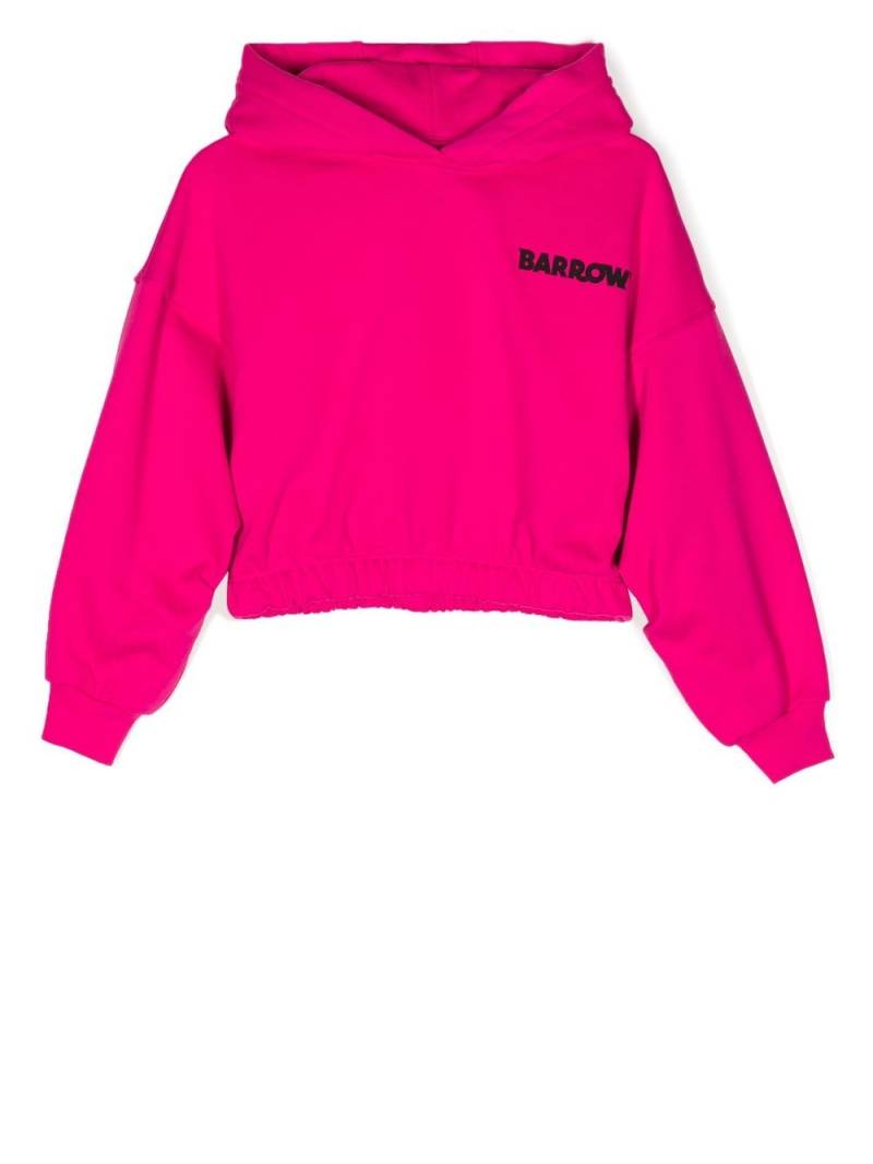 Barrow kids logo print cropped hoodie - Pink von Barrow kids