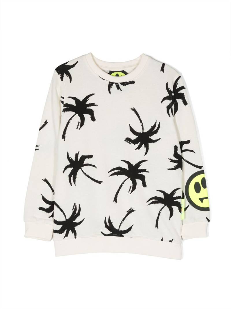 Barrow kids palm tree-print cotton sweatshirt - Neutrals von Barrow kids