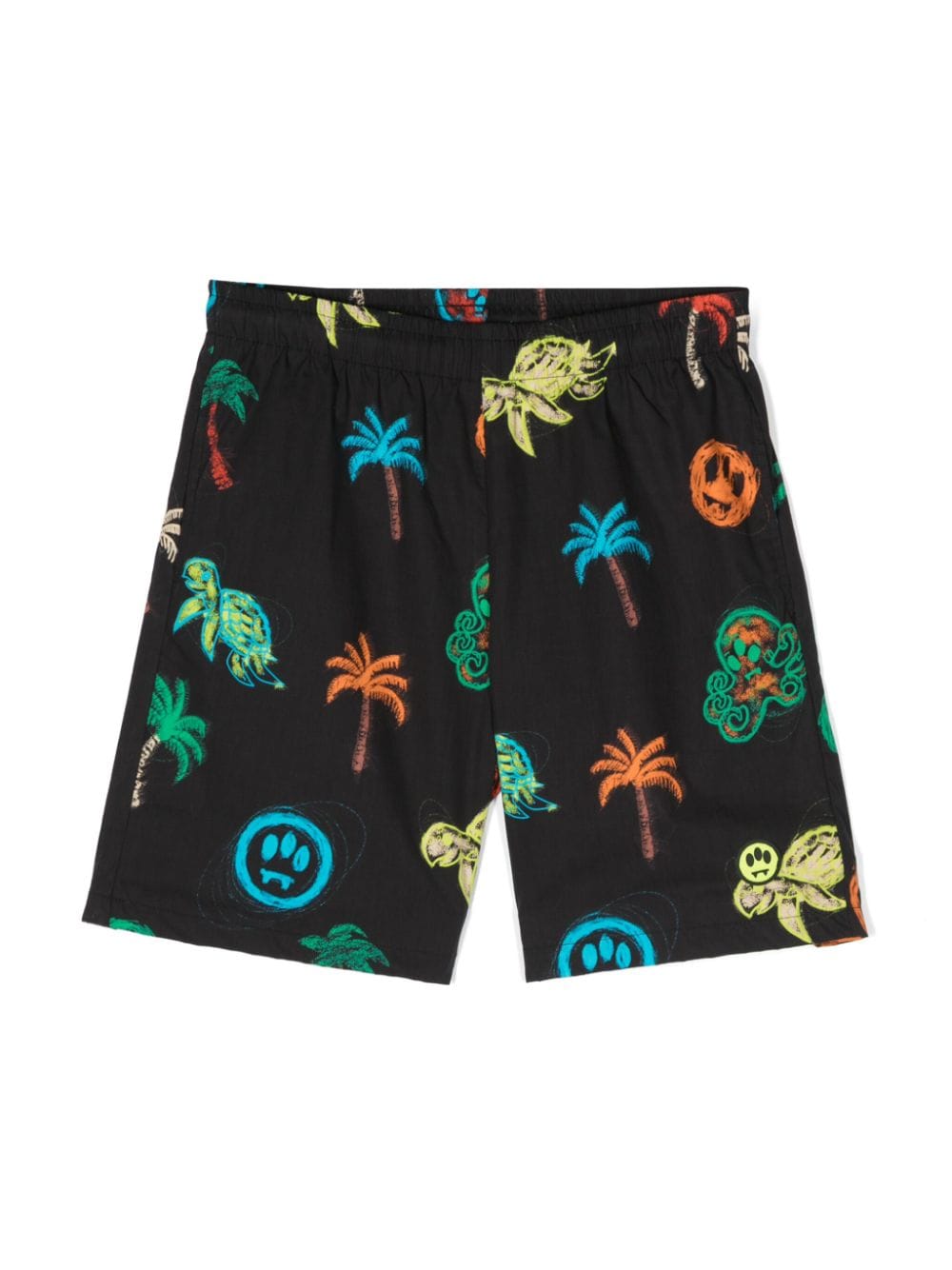 Barrow kids palm tree-print shorts - Black von Barrow kids