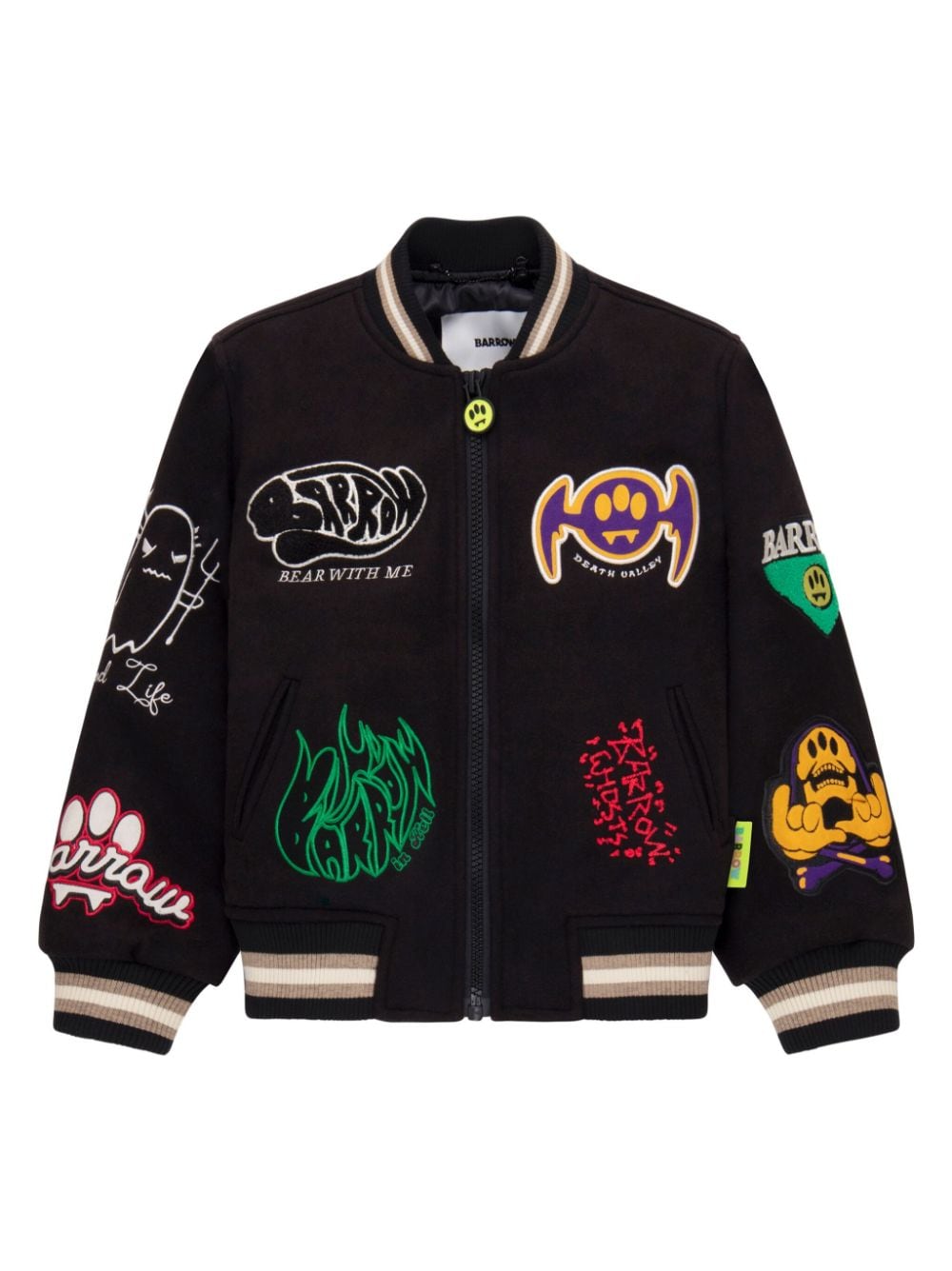 Barrow kids logo-appliqué bomber jacket - Black von Barrow kids