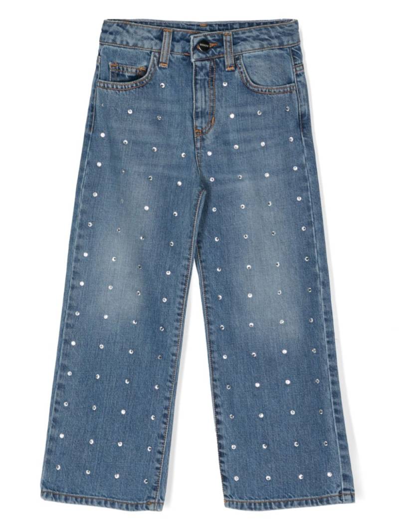 Barrow kids rhinestone-embellished wide-leg jeans - Blue von Barrow kids