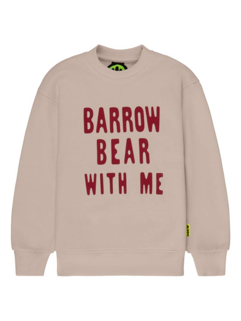 Barrow kids slogan-print sweatshirt - Neutrals von Barrow kids