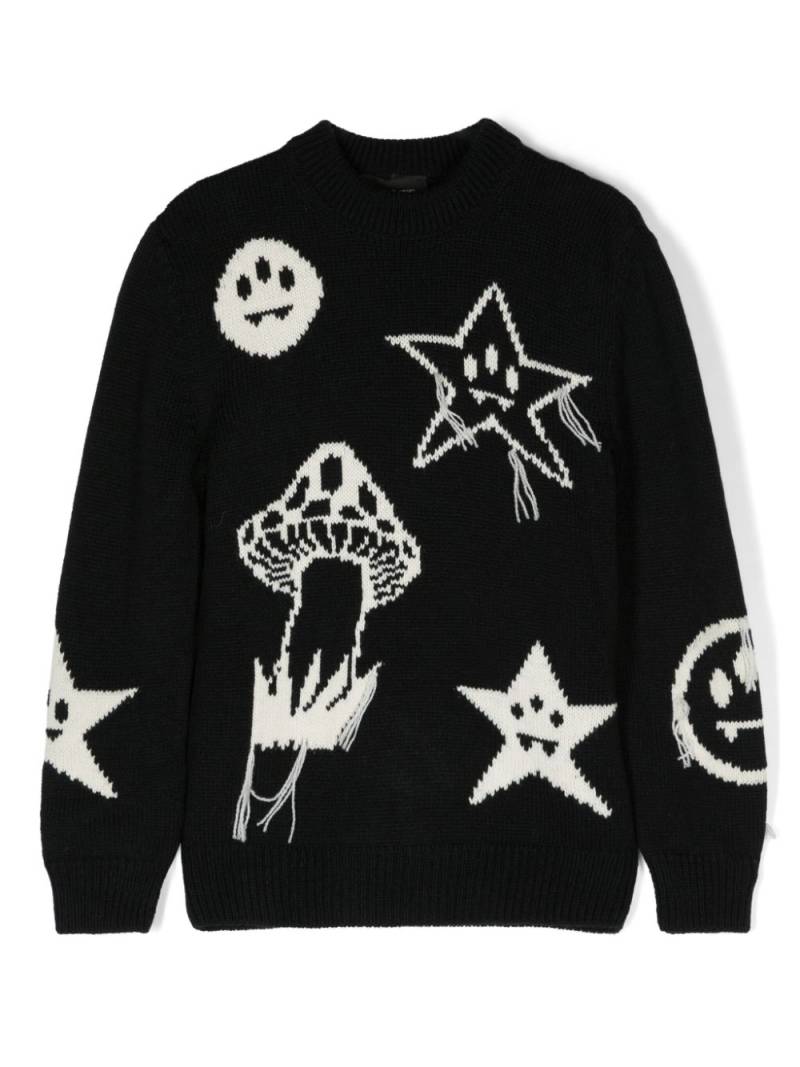 Barrow kids stars-intarsiaknit jumper - Black von Barrow kids