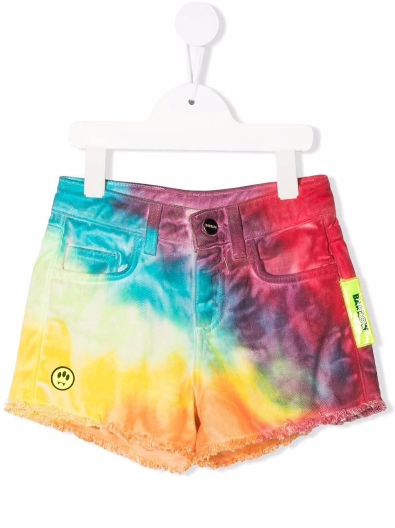 Barrow kids tie-dye print denim shorts - Red von Barrow kids