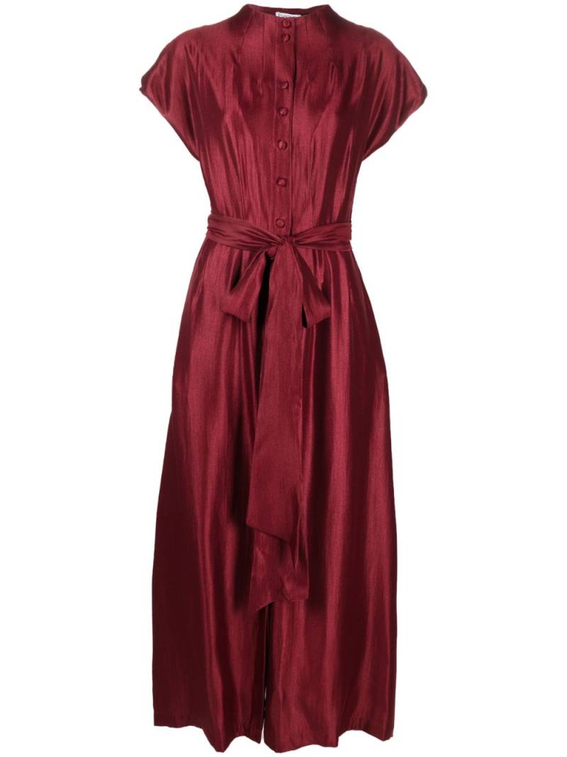 Baruni Sari button-down maxi dress - Red von Baruni