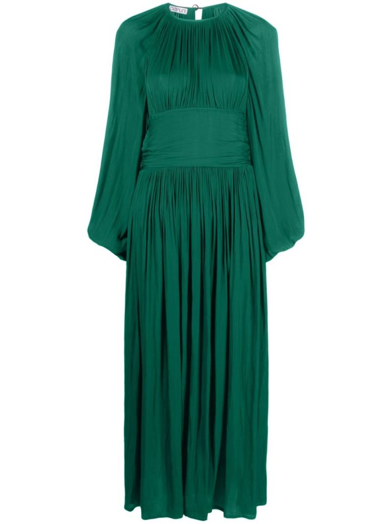 Baruni poet-sleeve flared maxi dress - Green von Baruni