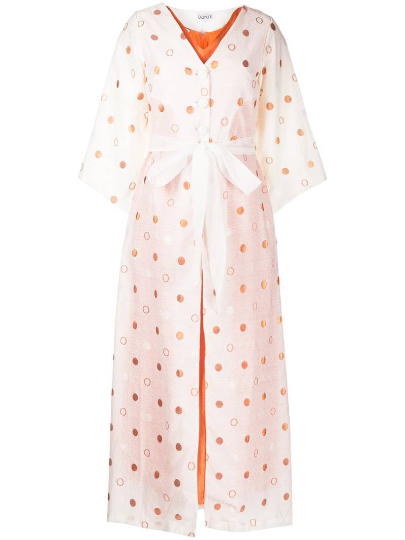 Baruni polka-dot pattern kaftan - White von Baruni