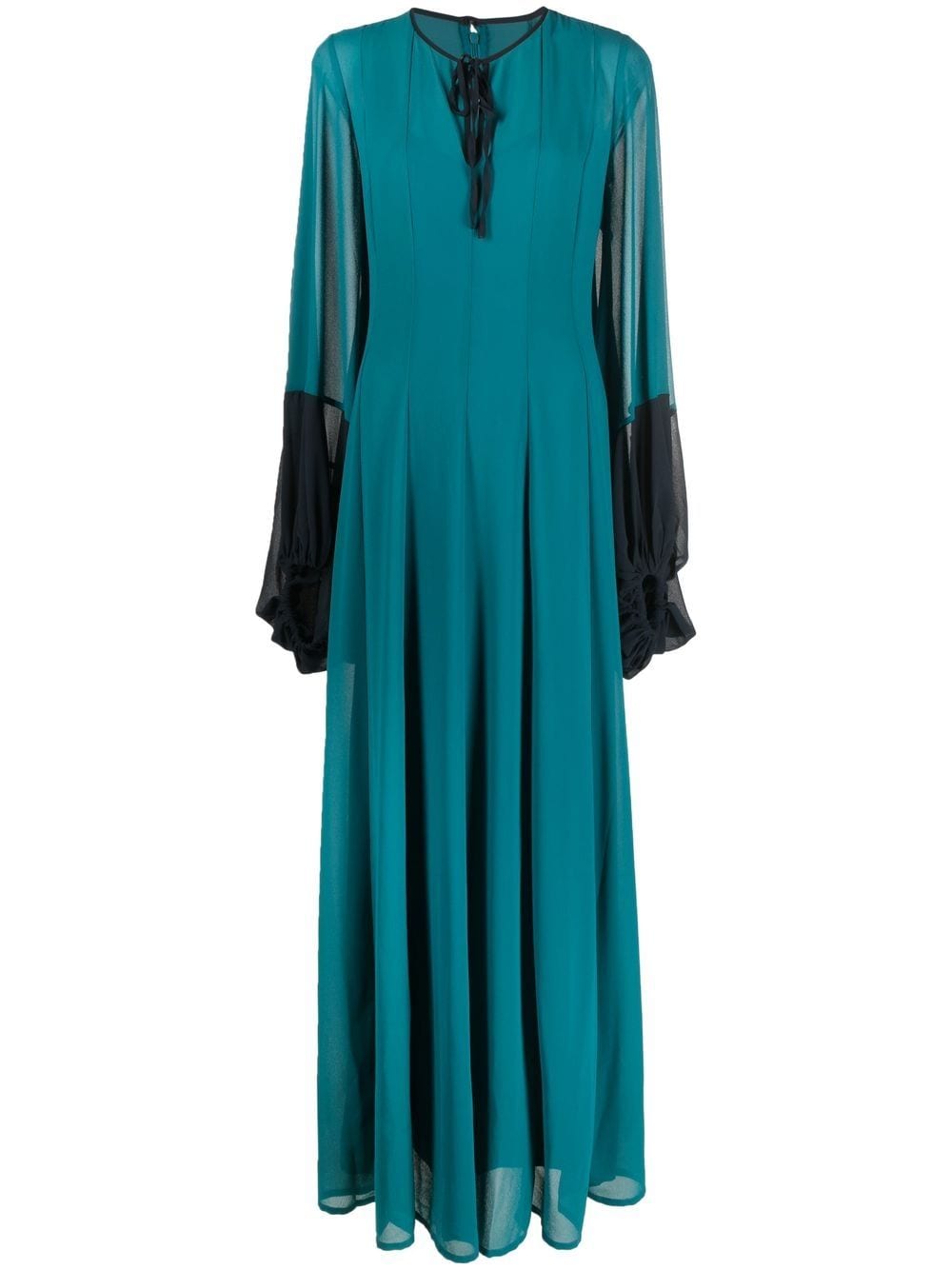 Baruni tie-fastening draped maxi dress - Blue von Baruni