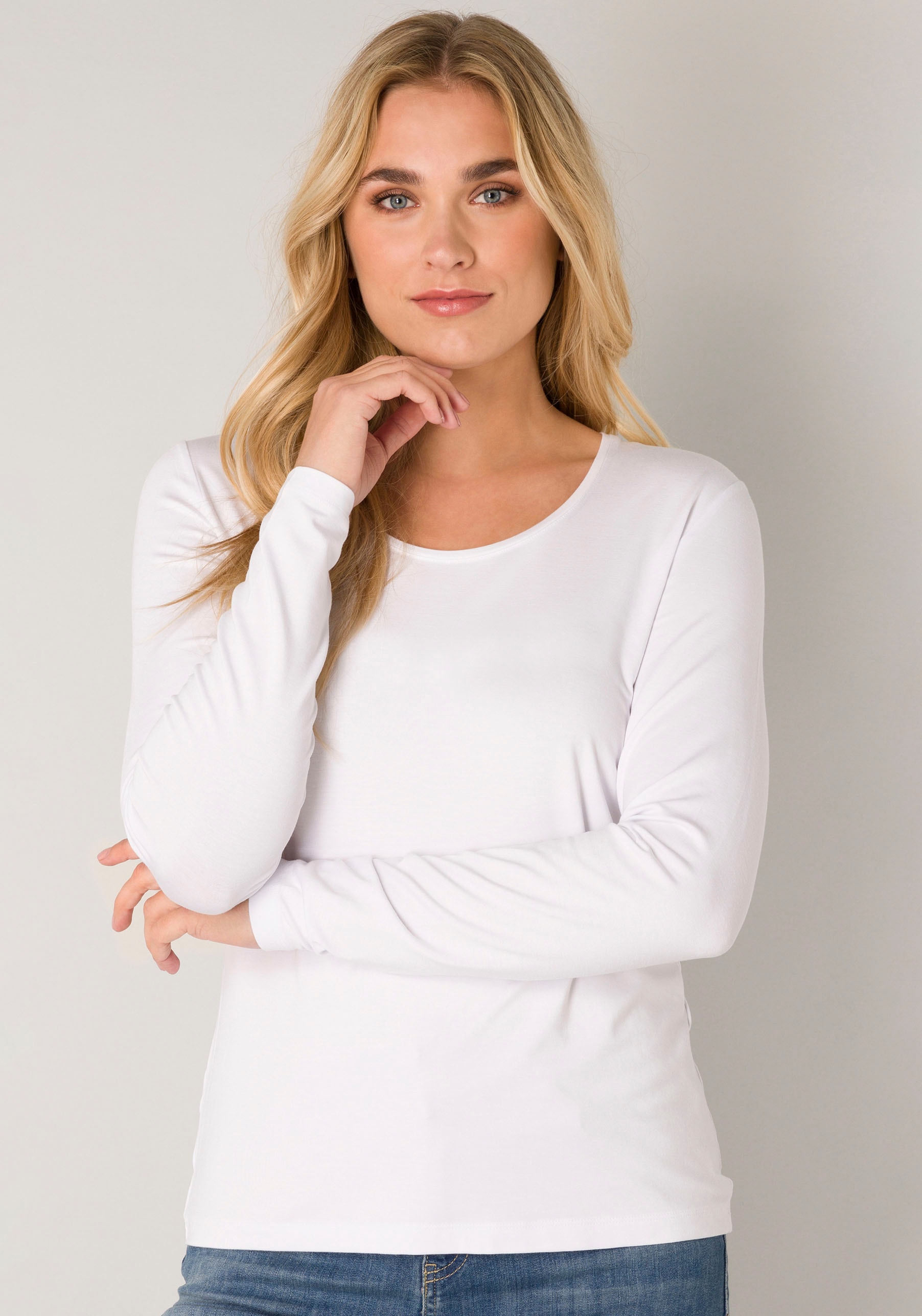 Base Level Langarmshirt, mit Rundhalsausschnitt Base Level Langarmshirt, mit Rundhalsausschnitt von Base Level