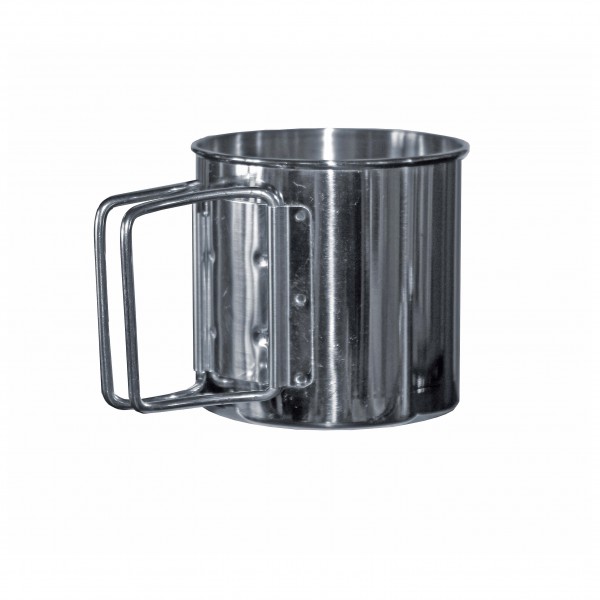 Basic Nature - Edelstahlbecher Faltgriff Gr 0,35 l grau Basic Nature - Edelstahlbecher Faltgriff Gr 0,35 l grau von Basic Nature