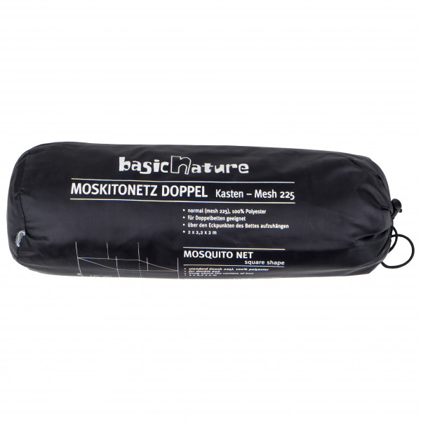 Basic Nature - Moskitonetz Klassik Mesh 225 - Moskitonetz Gr 2 x 1 x 2 m;2 x 2,2 x 2 m weiß von Basic Nature