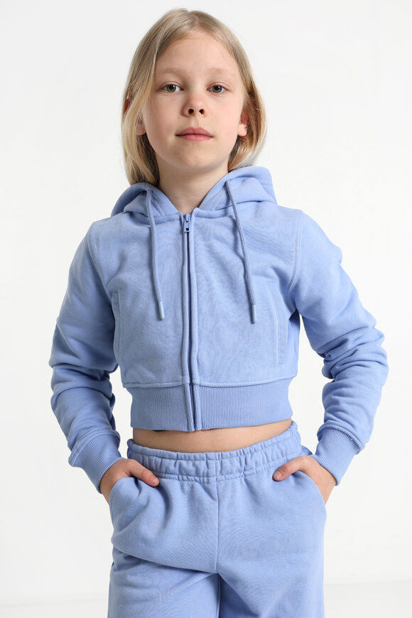 Basigal Girls Crop Kapuzensweatjacke | Hellblau | Mädchen  | 10 von Basigal Girls