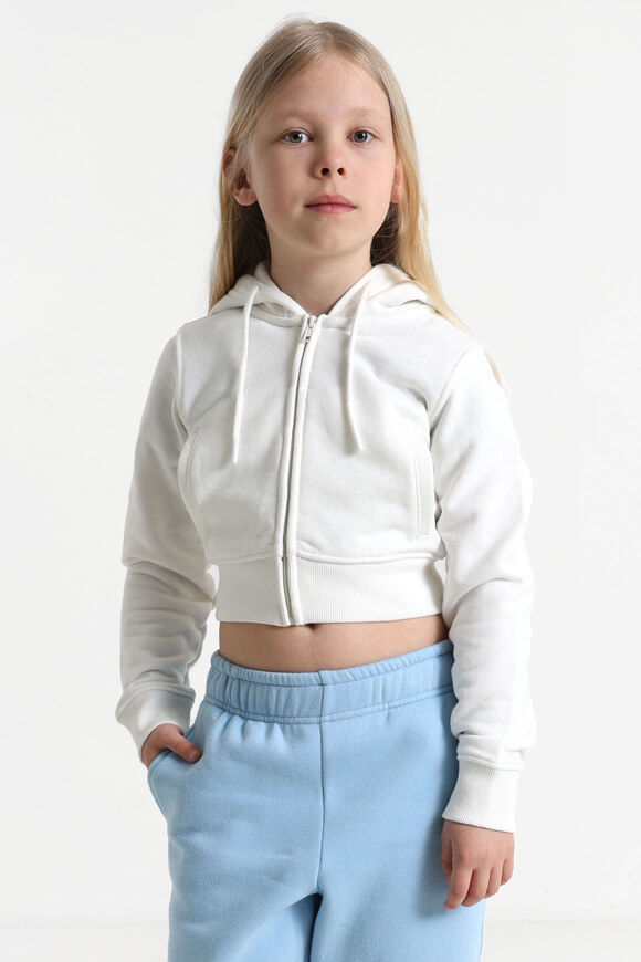 Basigal Girls Crop Kapuzensweatjacke | Offwhite | Mädchen  | 10 von Basigal Girls