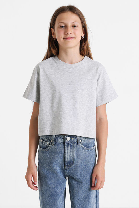 Basigal Girls Crop T-Shirt | Grau meliert | Mädchen  | 10 von Basigal Girls