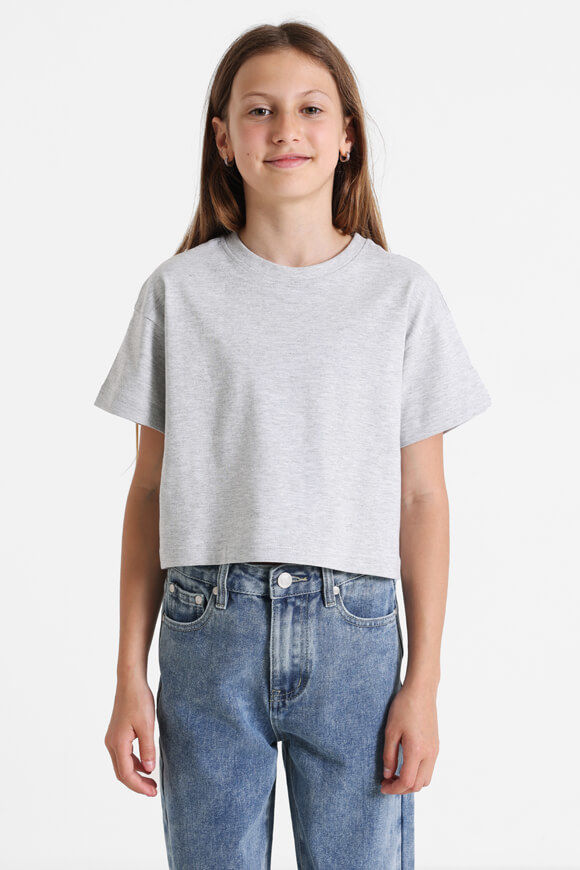 Basigal Girls Crop T-Shirt | Grau meliert | Mädchen  | 12 von Basigal Girls