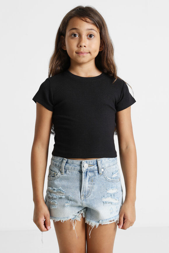 Basigal Girls Crop T-Shirt | Schwarz | Mädchen  | 10 von Basigal Girls