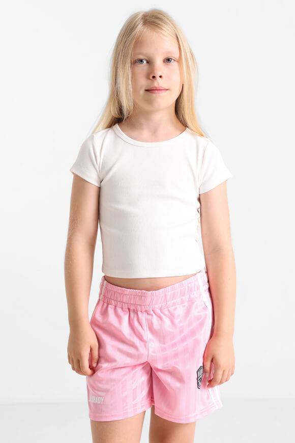 Basigal Girls Geripptes Crop T-Shirt | Offwhite | Mädchen  | 10 von Basigal Girls